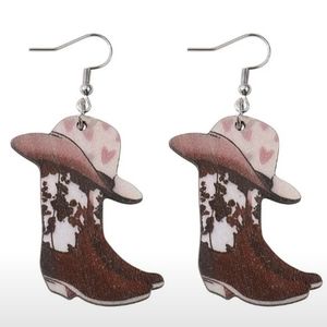 Boot and hat earrings